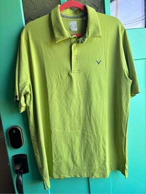 Callaway Lime Green Men's Golf Polo